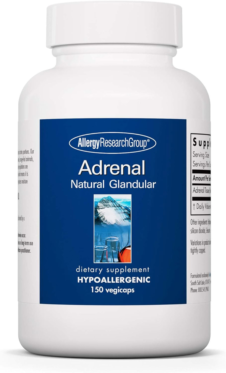 Allergy Research Group - Adrenal Glandular - Stress, Energy, Adrenal Support - 150 Vegicaps