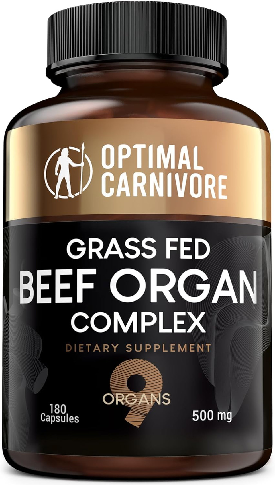 Grass Fed Beef Organs, Beef Organ Capsules, Beef Organ Supplement, Organ Supplement Grass Fed, Organ Meat Capsules, Grass Fed Organ Complex - 9 Organs - Beef Liver, Brain, Thymus, Lung, Gallbladder