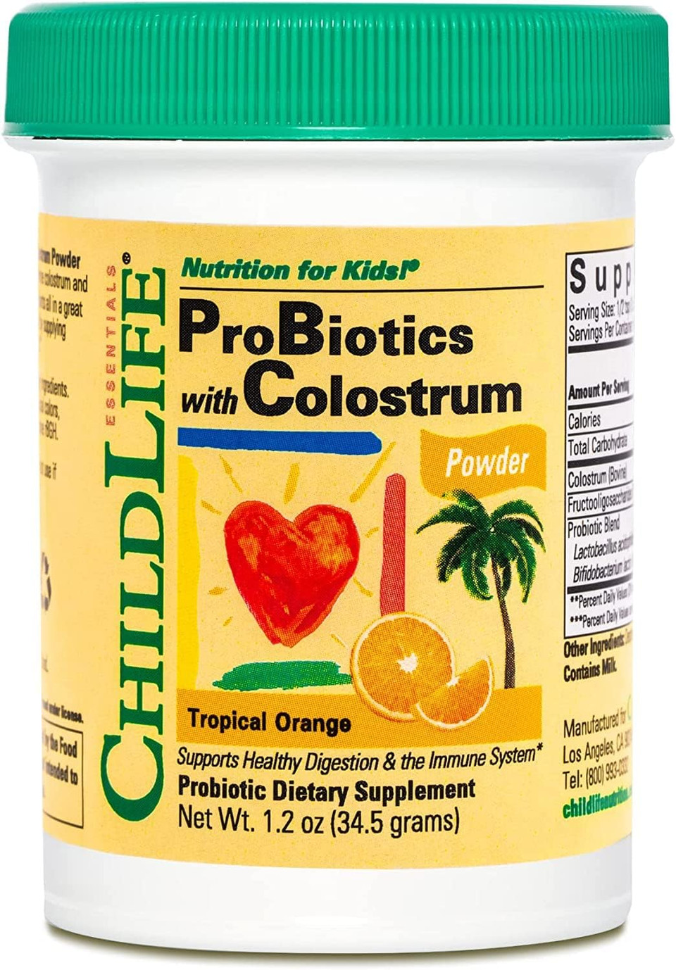 Childlife Essentials Probiotics With Colostrum For Infants, Babys, Kids, Toddlers, Children, And Teens 50 Grams Powder