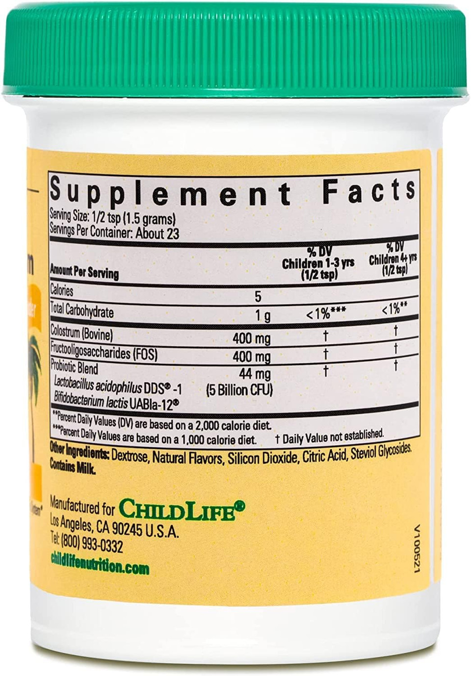 Childlife Essentials Probiotics With Colostrum For Infants, Babys, Kids, Toddlers, Children, And Teens 50 Grams Powder