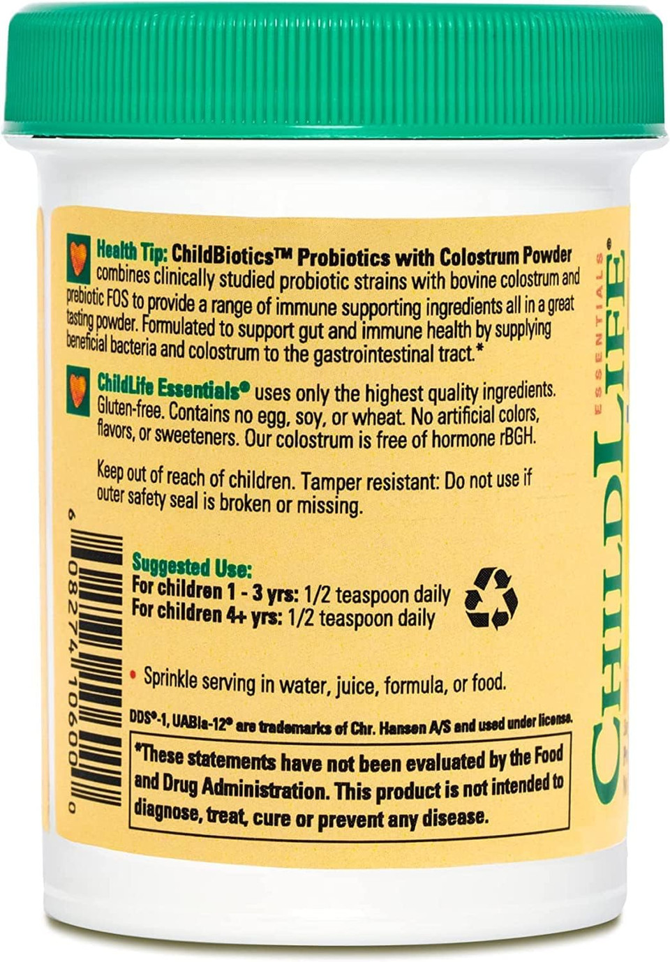Childlife Essentials Probiotics With Colostrum For Infants, Babys, Kids, Toddlers, Children, And Teens 50 Grams Powder