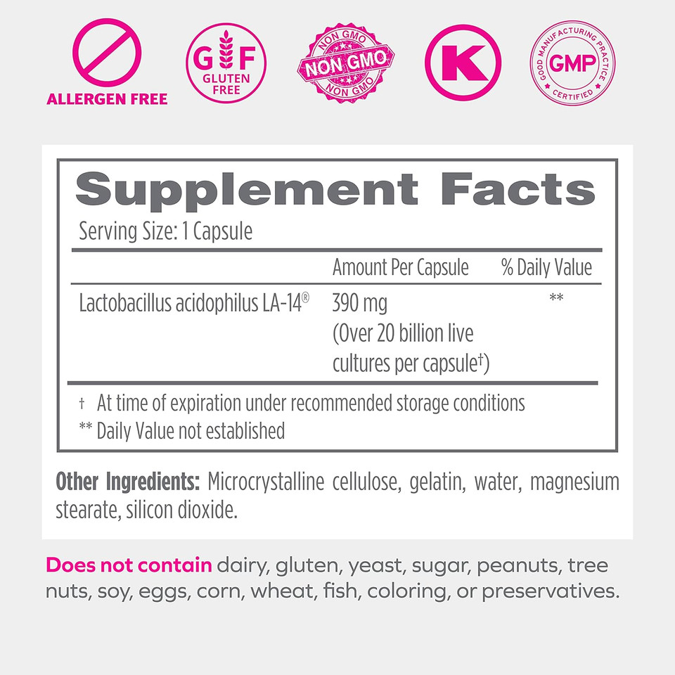 Florajen Acidophilus Probiotics, Gut Health, Vaginal Health, And Immune Support Supplement, Constipation And Bloating Relief For Adults, 90 Capsules (Refrigerated)