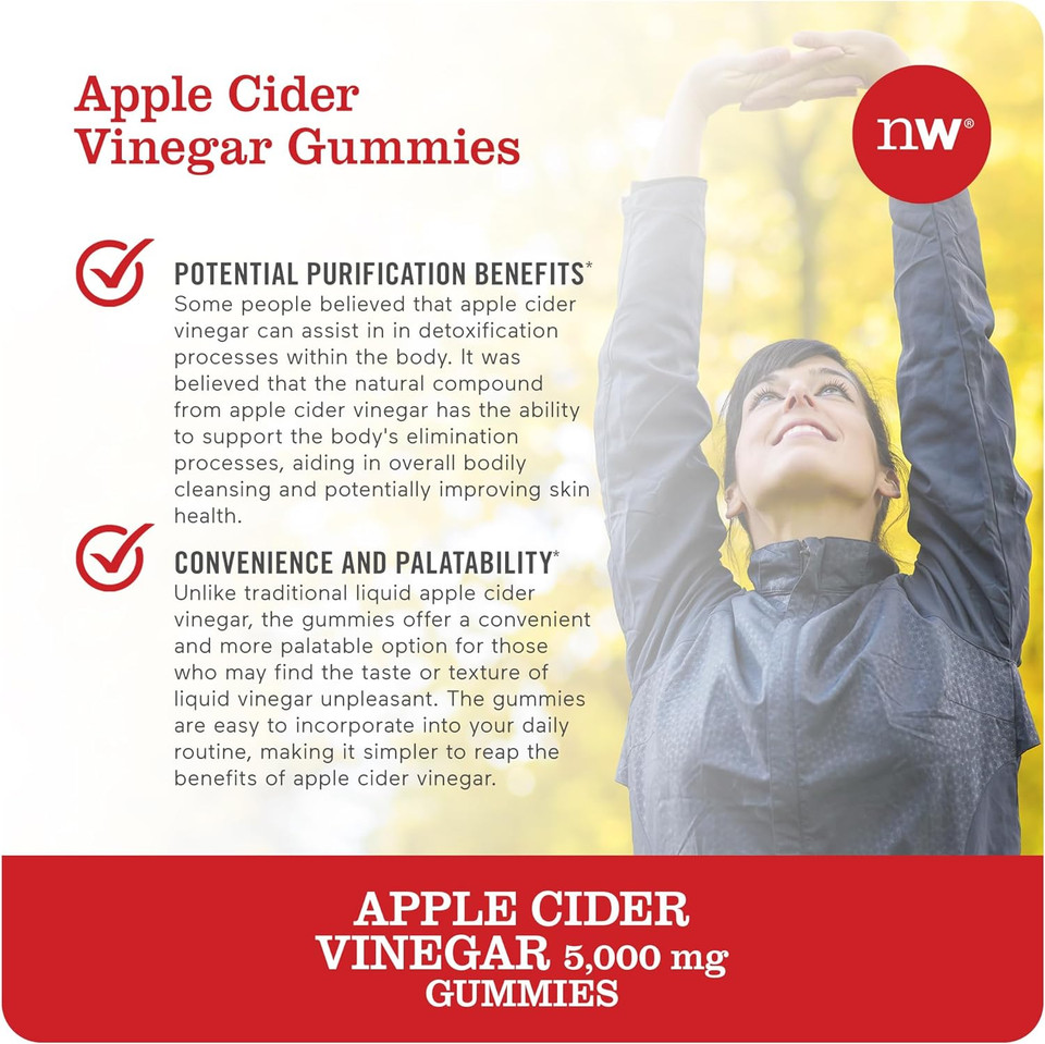 Naturewise Apple Cider Vinegar Gummies | Digestive Support, Aids In Weight Management Goals, And Potential Heart Health Support 90 Gummies90 Count (Pack Of 1)