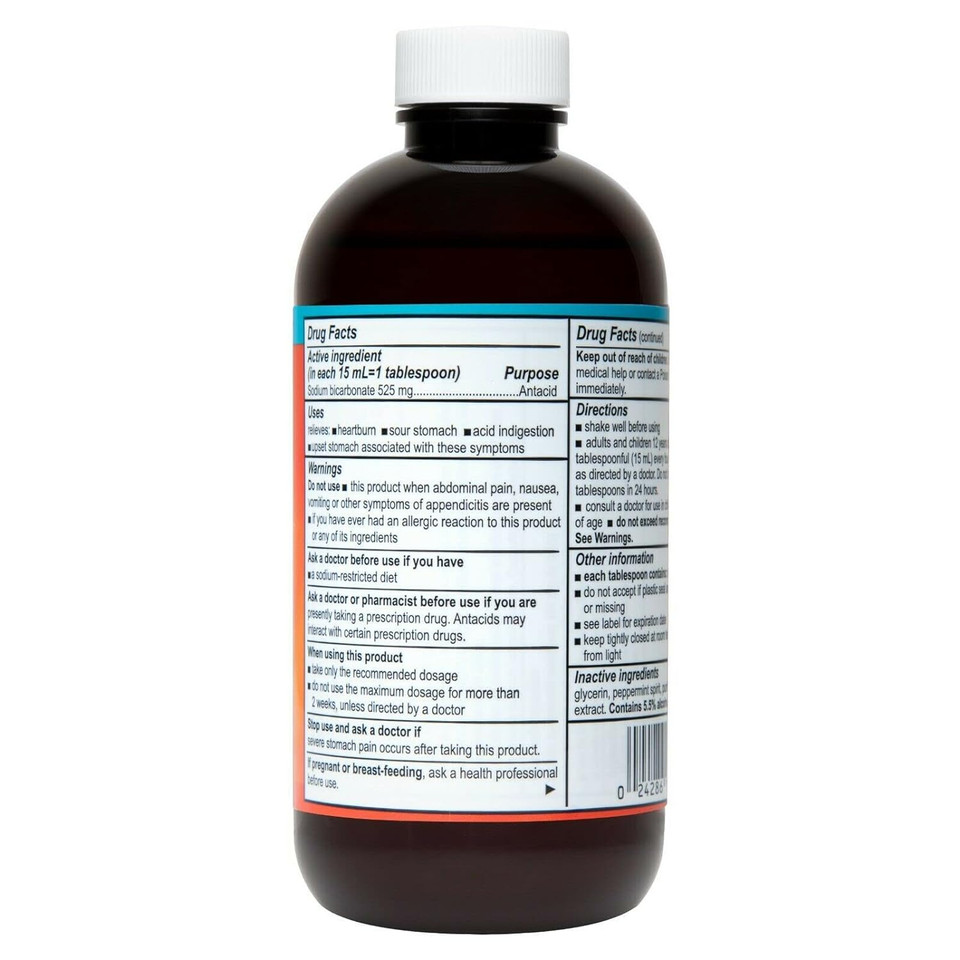 De La Cruz Desempacho Liquid Antacid - Sodium Bicarbonate Maximum Strength Heartburn And Acid Reflux Relief
