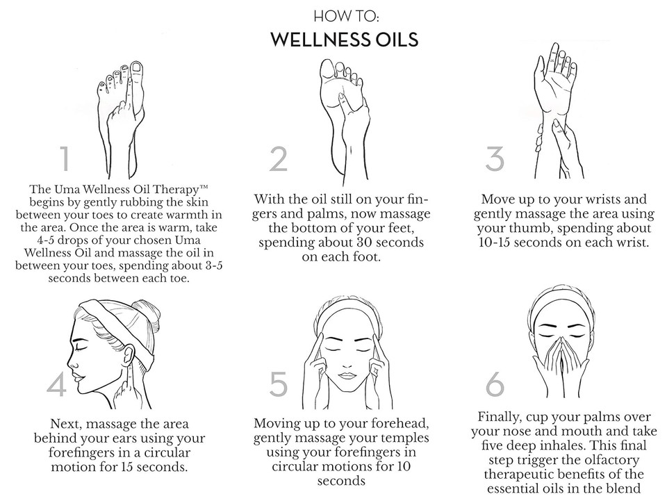 Uma Pure Energy Wellness Oil For Natural Energy, Memory, & Focus | Peppermint & Rosemary To Combat Fatigue | 100% Organic Ayurvedic Daily Moisturizer (1 Fl Oz | 30 Ml)