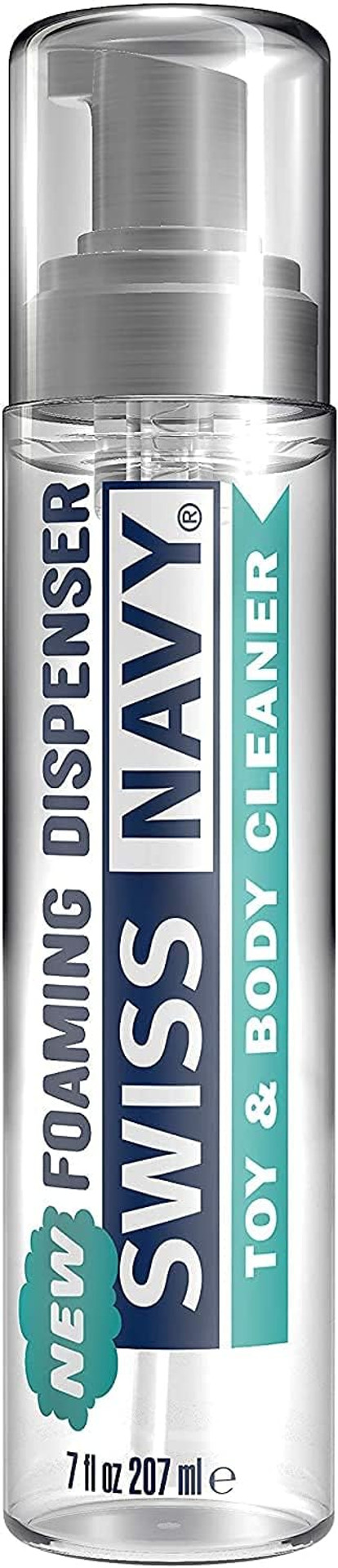 SWISS NAVY Toy & Body Foaming Cleaner 7oz and Premium Silicone-Based Personal Lubricant 6oz