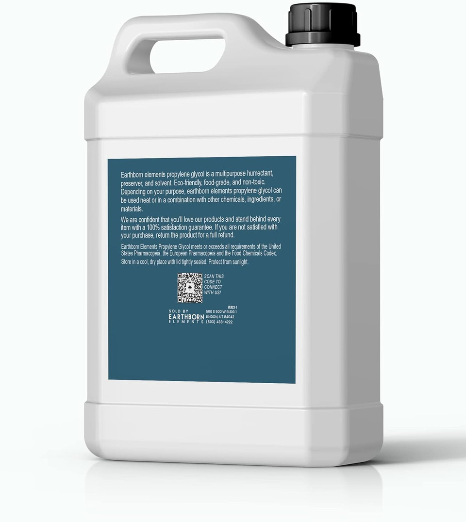 Earthborn Elements Propylene Glycol 1 Gallon, Pure & Undiluted, No Additives