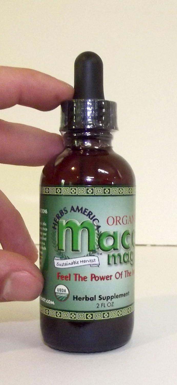 Maca Magic Usda Organic Maca Extract Glass Bottle With Glass Dropper (2 Oz)