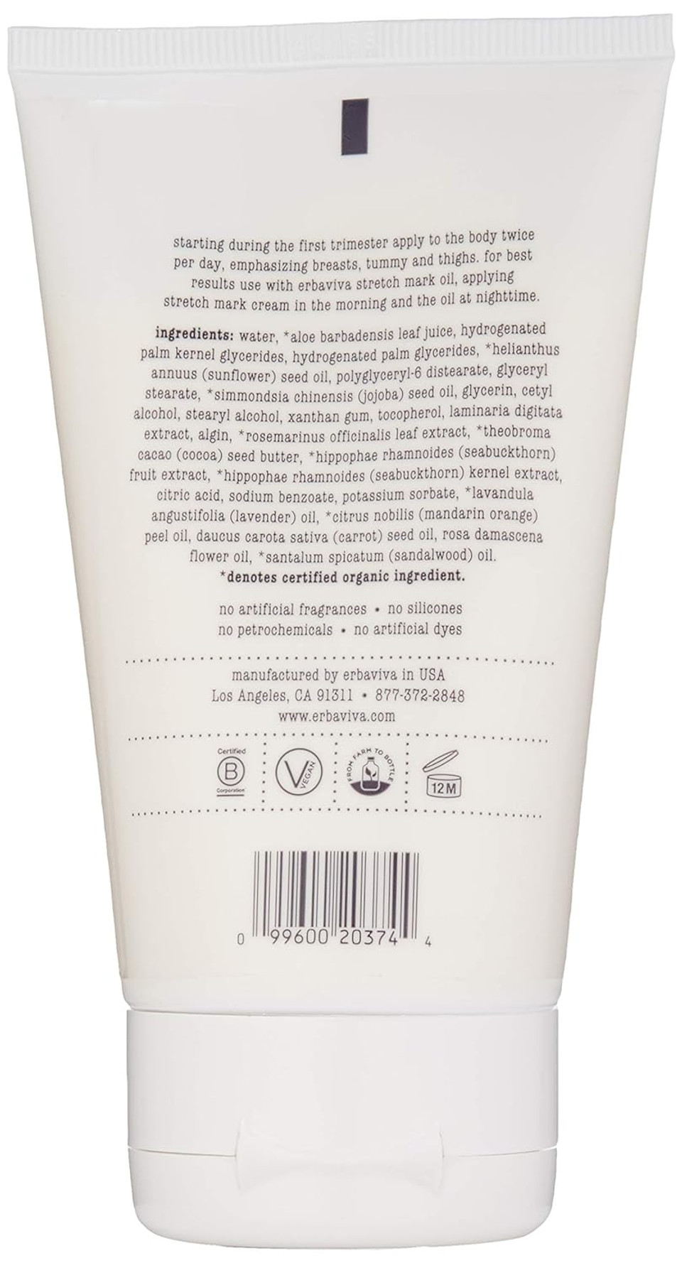 Erbaviva Stretch Mark Cream 4 Fl Oz