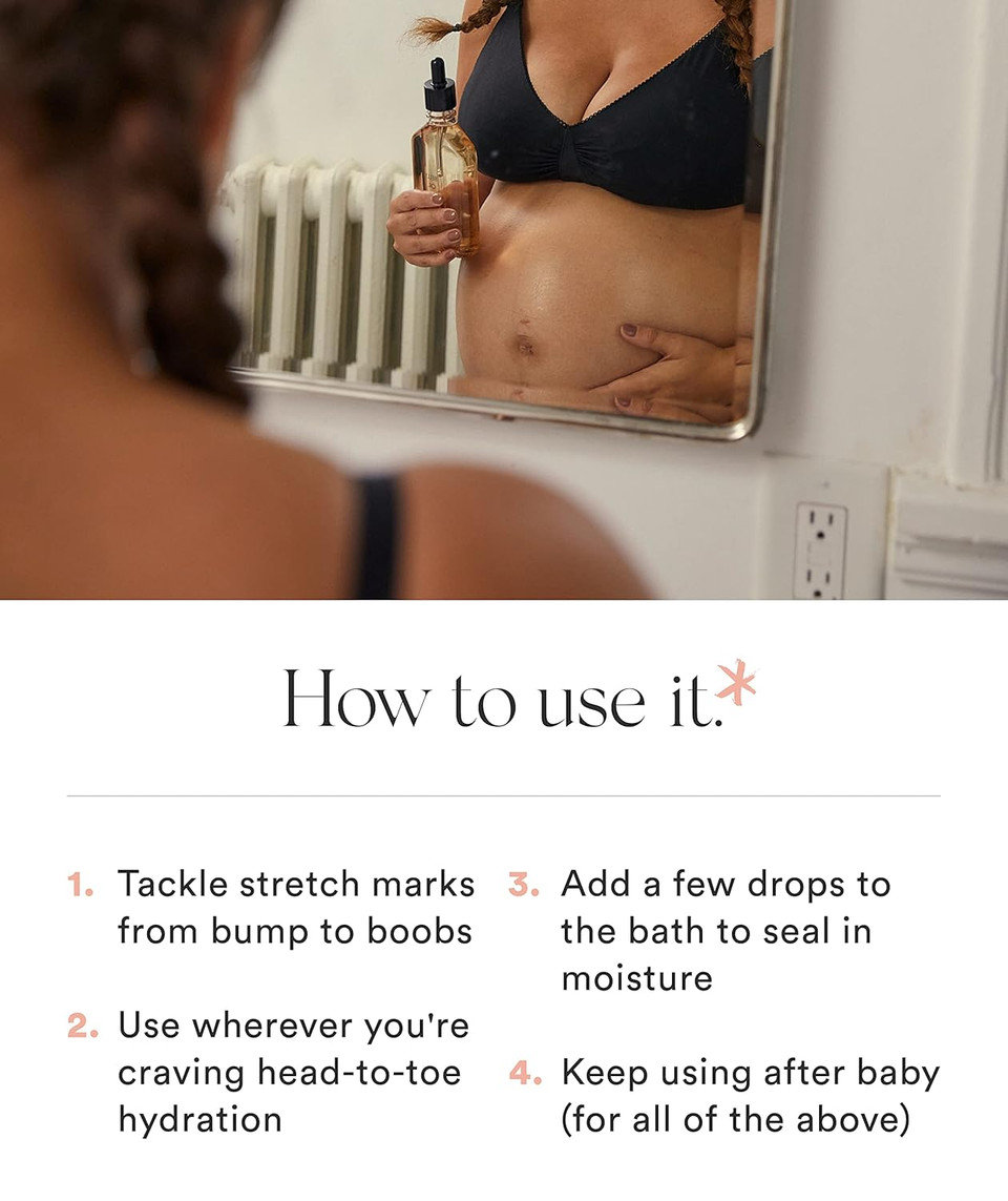 Hatch Belly Oil And Lip Balm Set | Our Vegan And Plant Based Quick-Drying Belly Oil And Nipple + Lip Rescue Balm | Natural And Hydrating