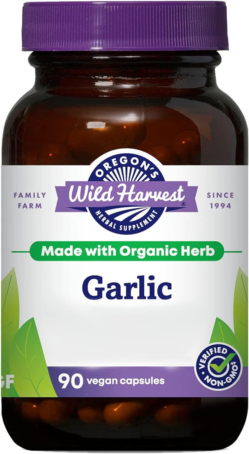 Oregon'S Wild Harvest, Certified Organic Garlic Capsules, Non-Gmo, 1575 Mgs, 90 Count