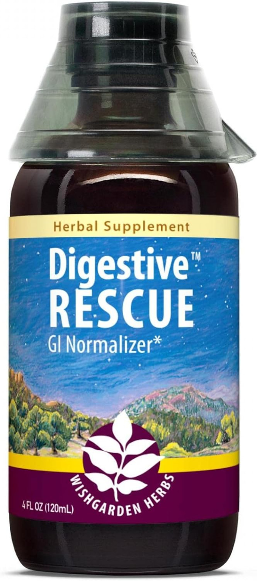Wishgarden Herbs Digestive Rescue Gi Normalizer - All-Natural Herbal & Organic Digestive Relief Tincture With Peppermint Leaf, Ginger Root And Fennel Seed, Quickly Soothes Digestive Discomforts, 4Oz4 Fl Oz (Pack Of 1)