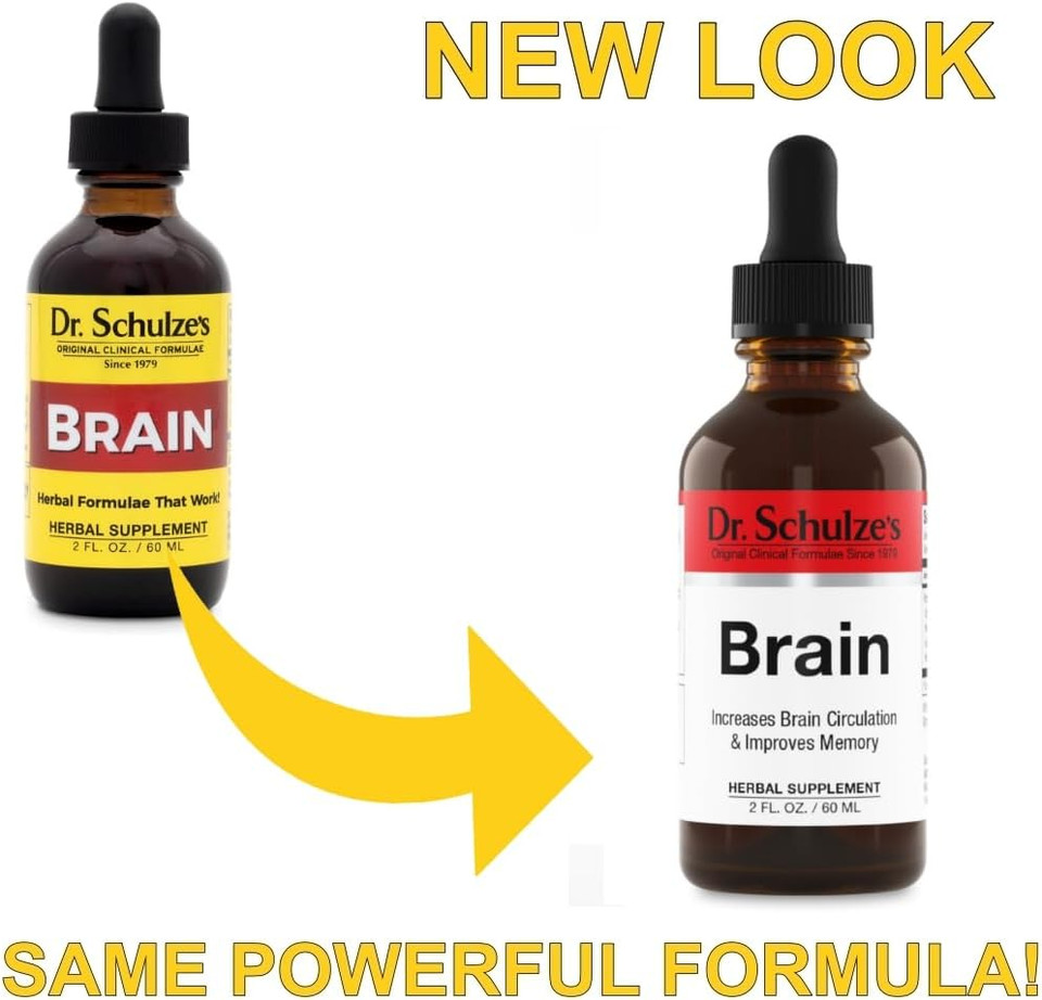 Dr. Schulze'S Brain Formula 2 Oz. - Vegan And Wild-Harvested | Stimulates Circulation And And Improved Mental Focus