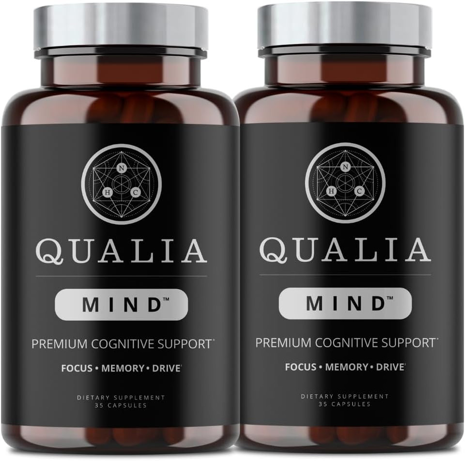 Neurohacker Collective Qualia Mind Nootropics - Top Brain Supplement For Memory, Focus, Mental Energy, & Concentration With Ginkgo Biloba, Alpha Gpc & More | (35 Ct.) 2-Pack