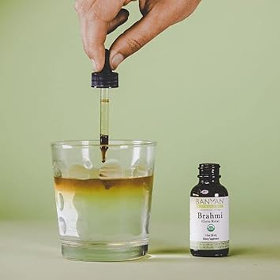 Banyan Botanicals Brahmi - Gotu Kola Liquid Extract - Certified Organic, 1 Oz