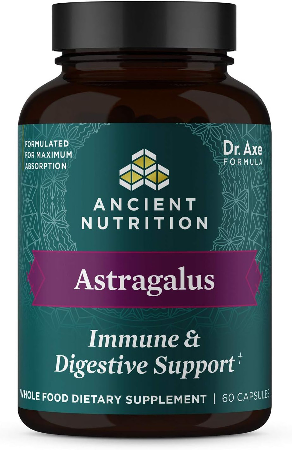 Ancient Nutrition Probiotics And Astragalus Supplement Capsules, Provides Occasional Diarrhea, Constipation, Gas And Bloating Relief, Paleo And Keto Friendly, 60 Capsules