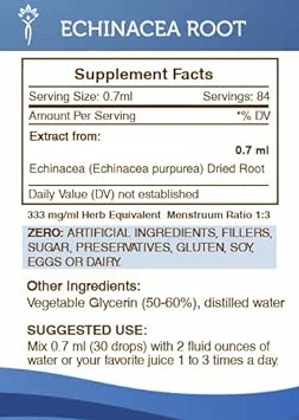 Secrets Of The Tribe Echinacea Root Tincture Alcohol-Free Extract, Responsibly Farmed Echinacea Echinacea Purpurea Immune System Health 2 Oz2 Fl Oz