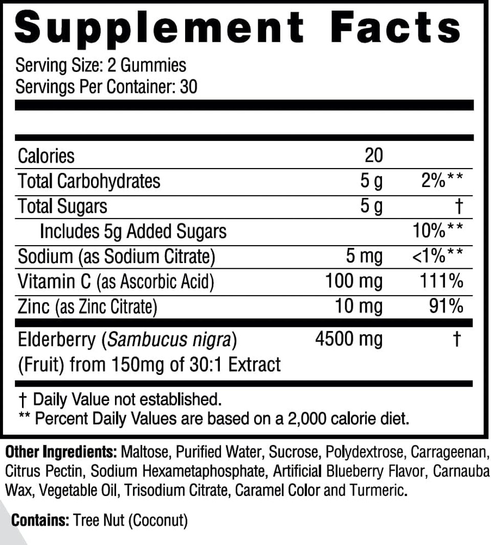 Motiv-8 Elderberry Gummies 60 Gummies