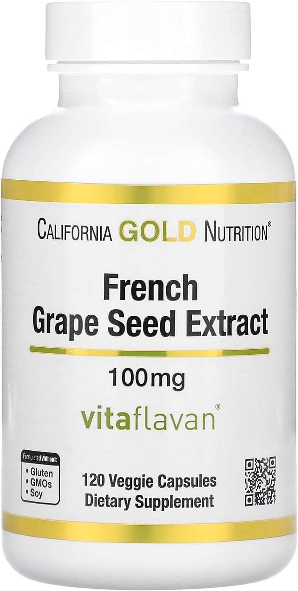 French Grape Seed Extract, Vitaflavan, 100 Mg, 120 Veggie Capsules, California Gold Nutrition