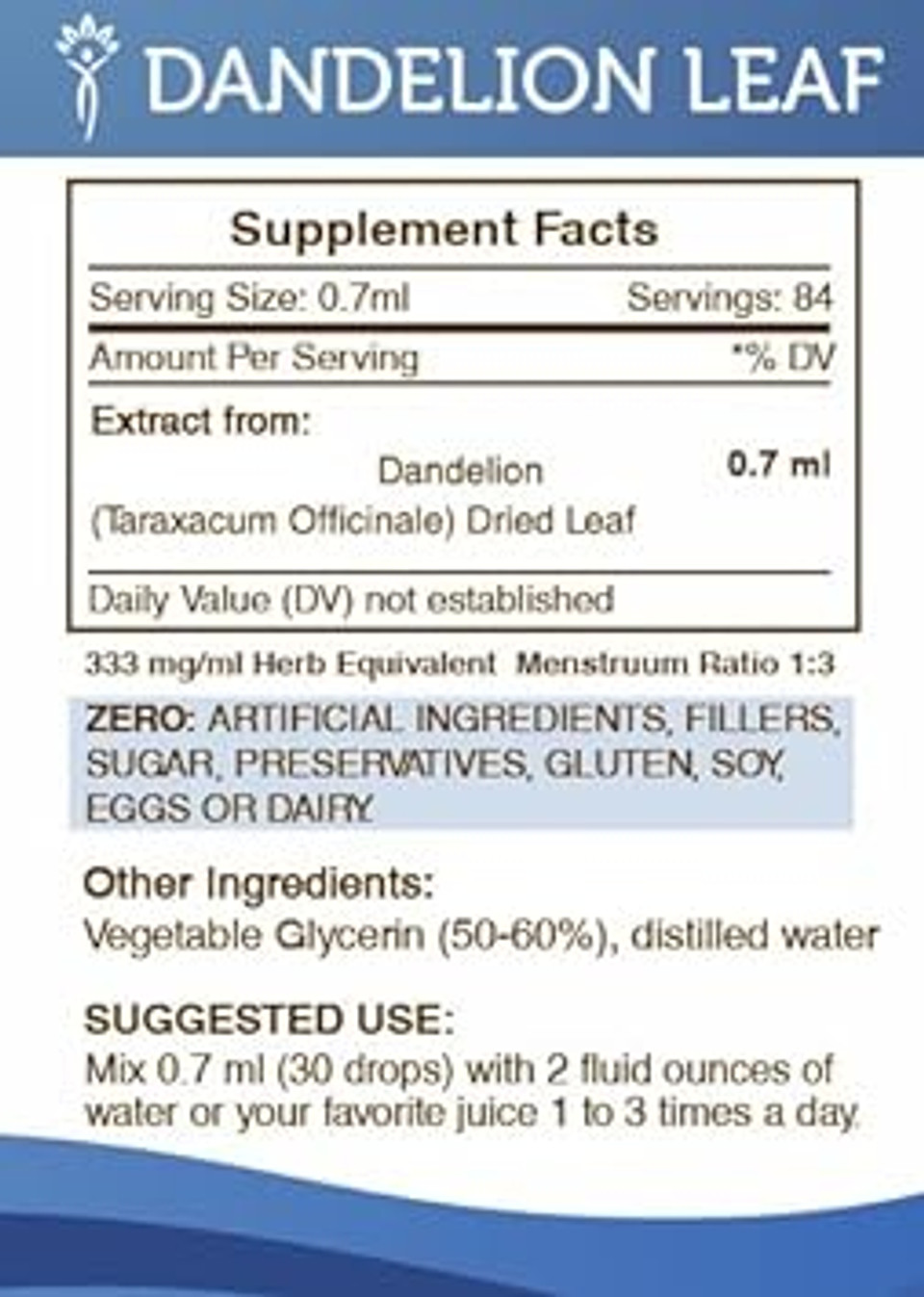 Secrets Of The Tribe Dandelion Leaf Tincture Alcohol-Free Liquid Extract, Dandelion (Taraxacum Officinale) Dried Leaf 2 Fl Oz2 Fl Oz (Pack Of 1)