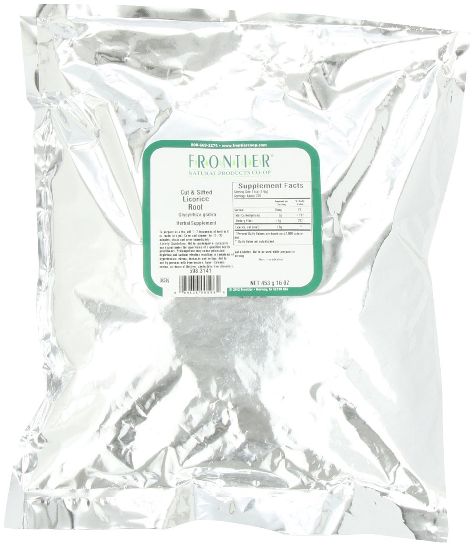 Frontier Licorice Root C/S, 16 Ounce Bags (Pack Of 2)