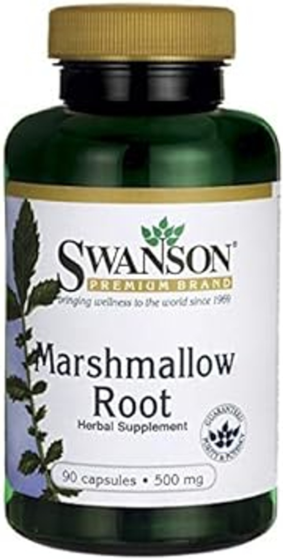 Swanson Marshmallow Root Healthy Supports Respiratory Function Digestive Support 500 Milligrams 90 Capsules (2 Pack)