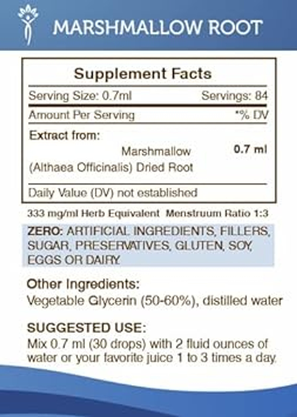 Secrets Of The Tribe Marshmallow Alcohol-Free Liquid Extract, Marshmallow (Althaea Officinalis) Dried Root Tincture Supplement (2 Fl Oz)2.00 Fl Oz (Pack Of 1)