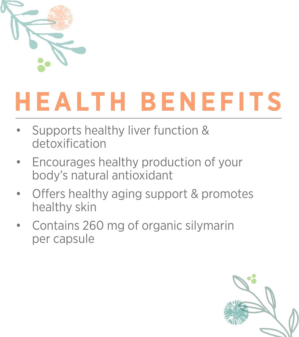 Pure Synergy Superpure Milk Thistle Extract | 60 Capsules | Usda Organic | Non-Gmo | Vegan | With 260 Mg Of Organic Silymarin For Healthy Liver Function