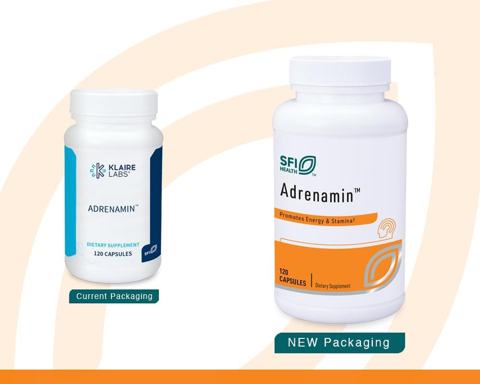 Klaire Labs Adrenamin - Adrenal Support Supplement With Cordyceps Mushroom, Rhodiola, Eleuthero & Pantothenic Acid (B5) - Gluten-Free Adrenal Health Support Supplements For Men & Women (120 Capsules)