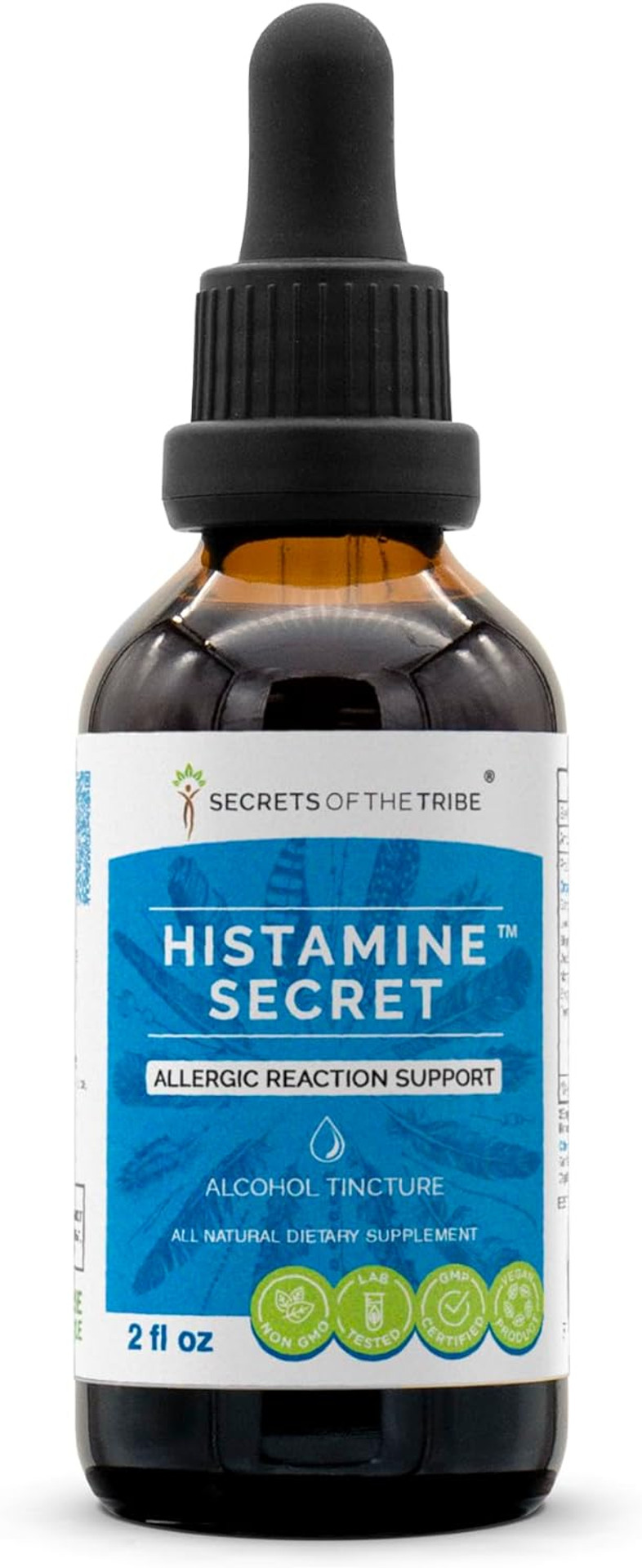 Secrets Of The Tribe - Histamine Secret, Allergic Reaction Support, Herbal Supplement Blend Drops Alcohol Liquid Extract (2 Fl Oz)2.00 Fl Oz (Pack Of 1)