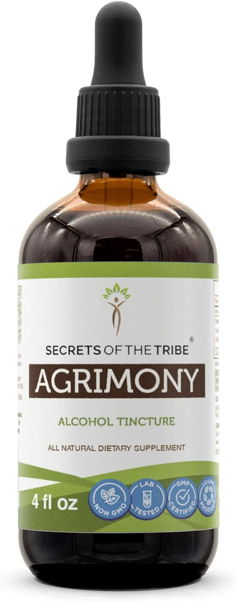 Secrets Of The Tribe Agrimony Alcohol Liquid Extract, Agrimony (Agrimonia Eupatoria) Dried Herb Tincture Supplement (4 Fl Oz)4.00 Fl Oz (Pack Of 1)