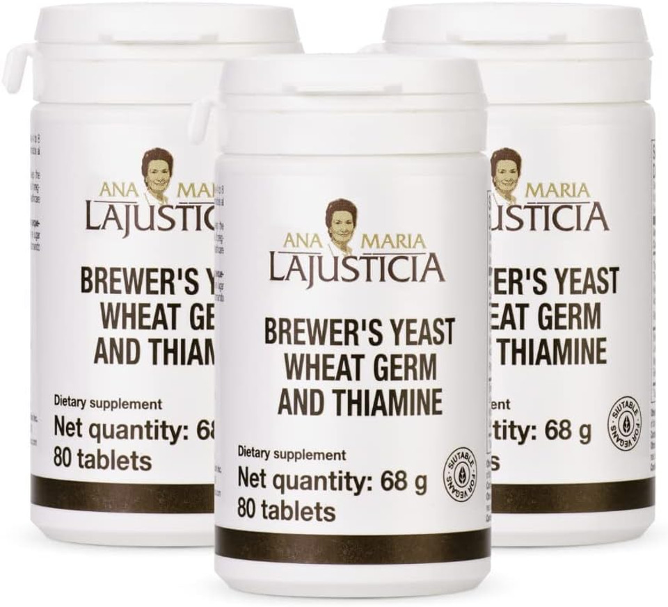 Ana Maria Lajusticia- Brewer'S Yeast - Source Of Vitamins, Heart Health And Healthy Digestion - 20 Days Treatment Pack Sugar Free & Vegan Friendly