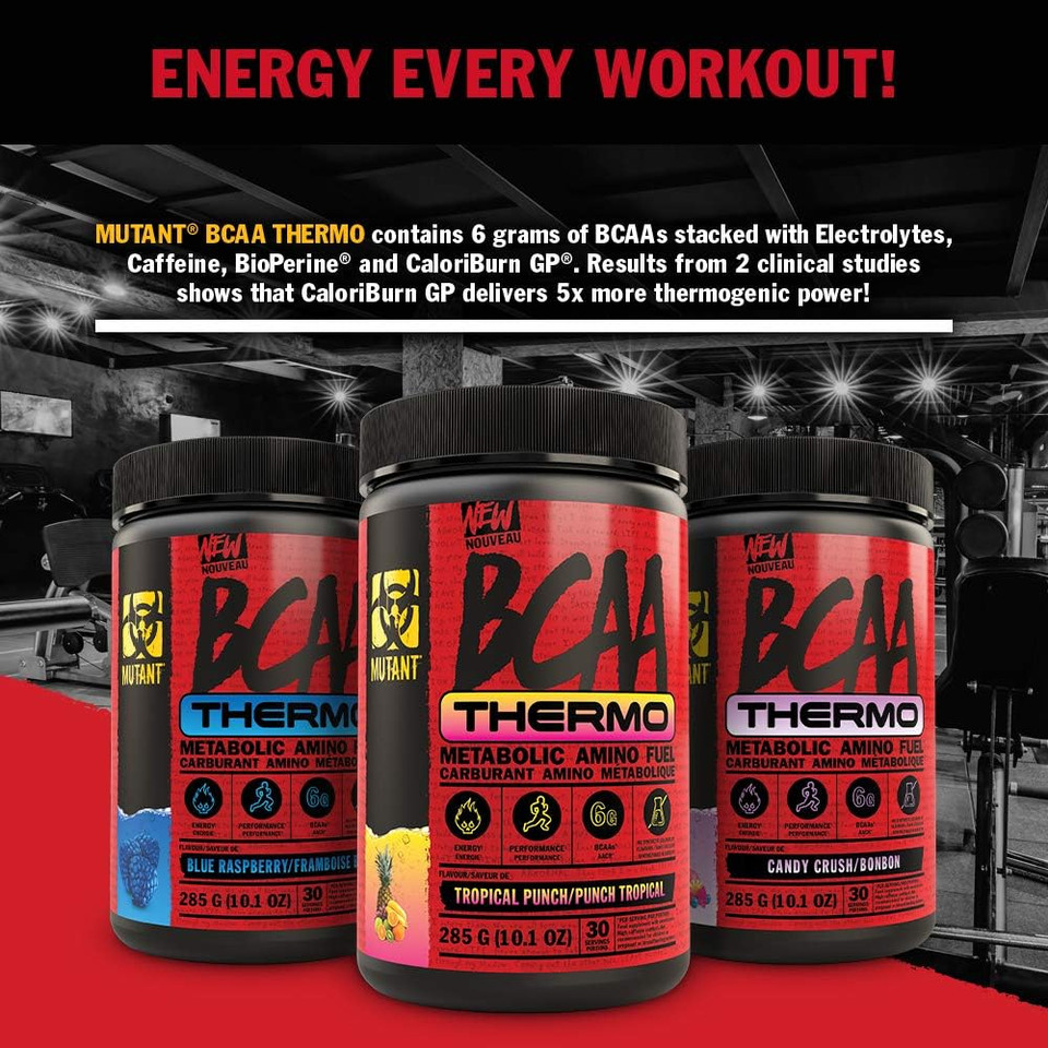 Mutant Bcaa Thermo  Supplement Bcaa Powder With Micronized Amino Acid And Energy Support - 285 G - Tropical Punch