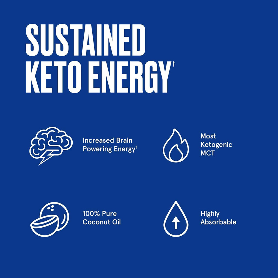 Bulletproof Brain Octane Softgels, 60 Count, Pure C8 Mct Oil For Sustained Ennergy