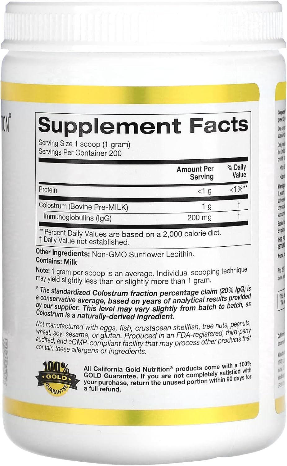 Colostrum, 7.05 Oz (200 G), California Gold Nutrition