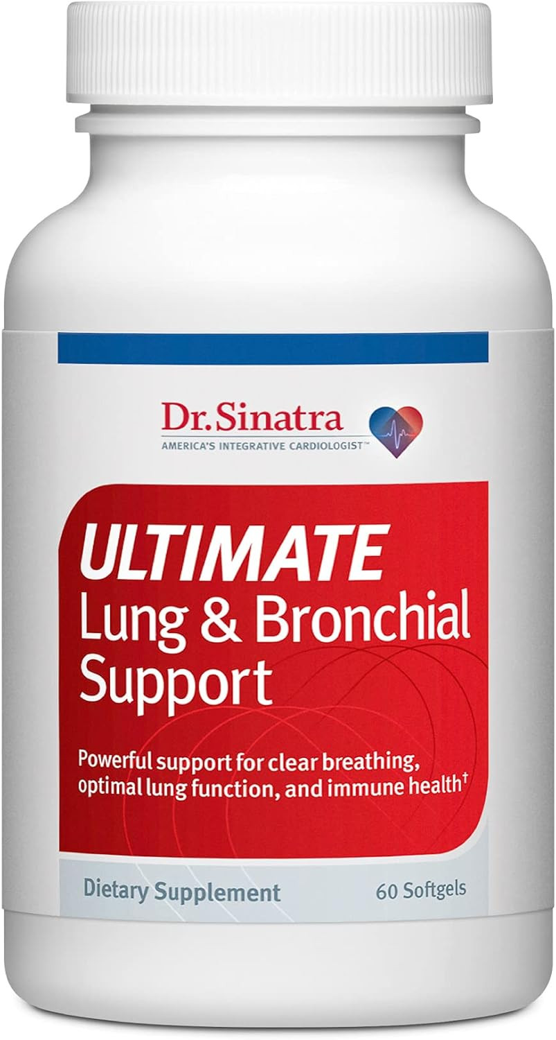 Dr. Sinatra Ultimate Lung & Bronchial Support Supplement For Lung Health, Clear Breathing, Immune And Heart Health, And Seasonal Respiratory Challenge Support (60 Capsules, 30-Day Supply)
