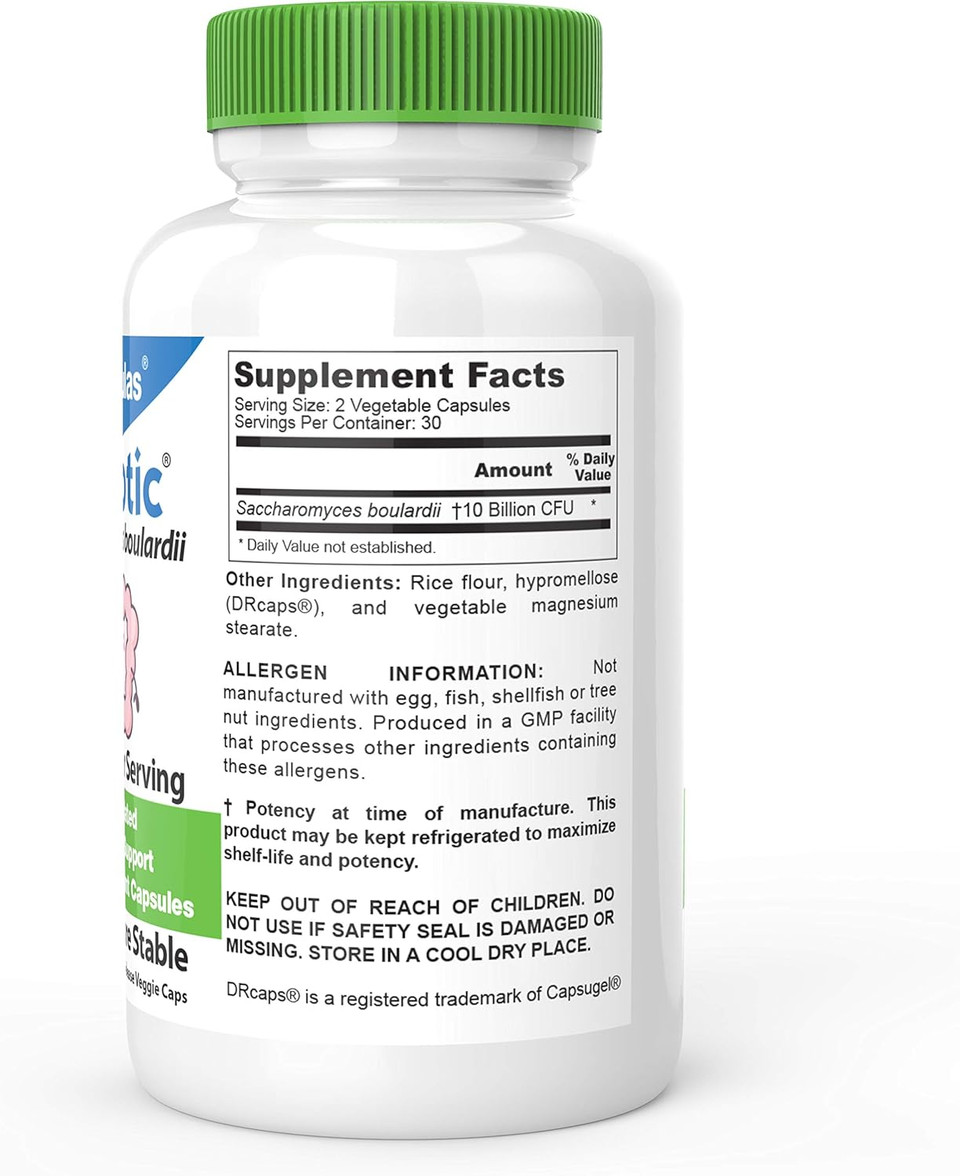 Drformulas Saccharomyces Boulardii Probiotic 10 Billion Cfus | Nexabiotic S Boulardii, Immune And Digestive Support Supplement, 60 Stomach Acid Resistant Probiotics Capsules