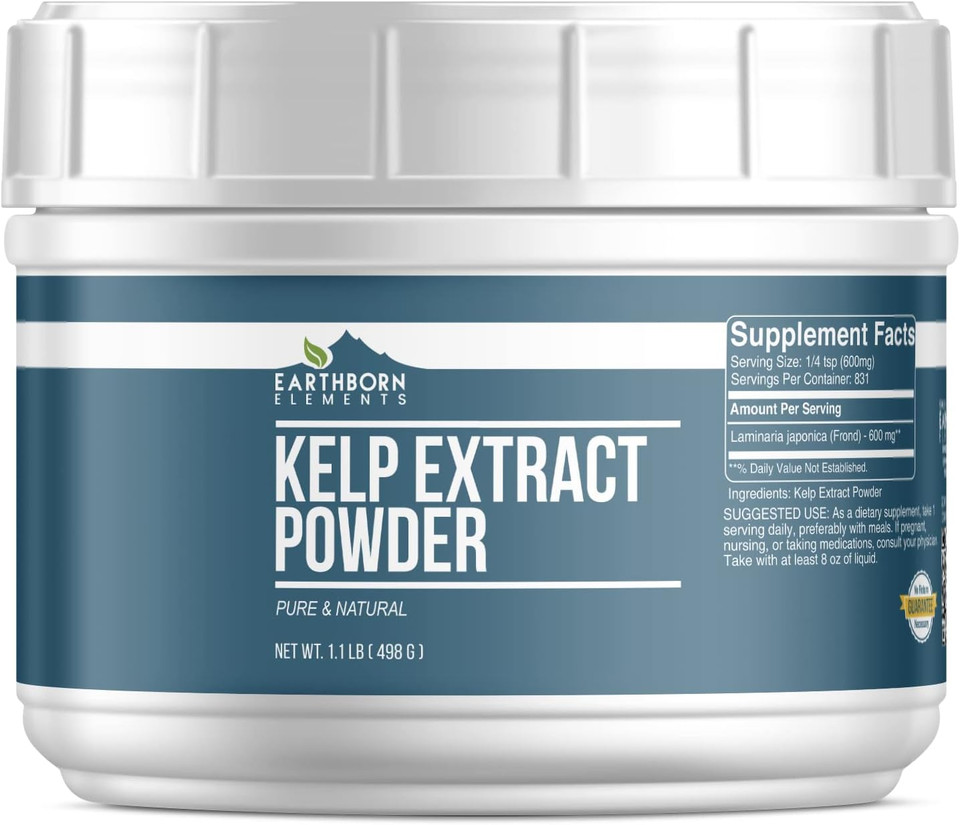 Earthborn Elements Kelp Extract Powder 1.1 Lb, Pure & Natural, Superfood