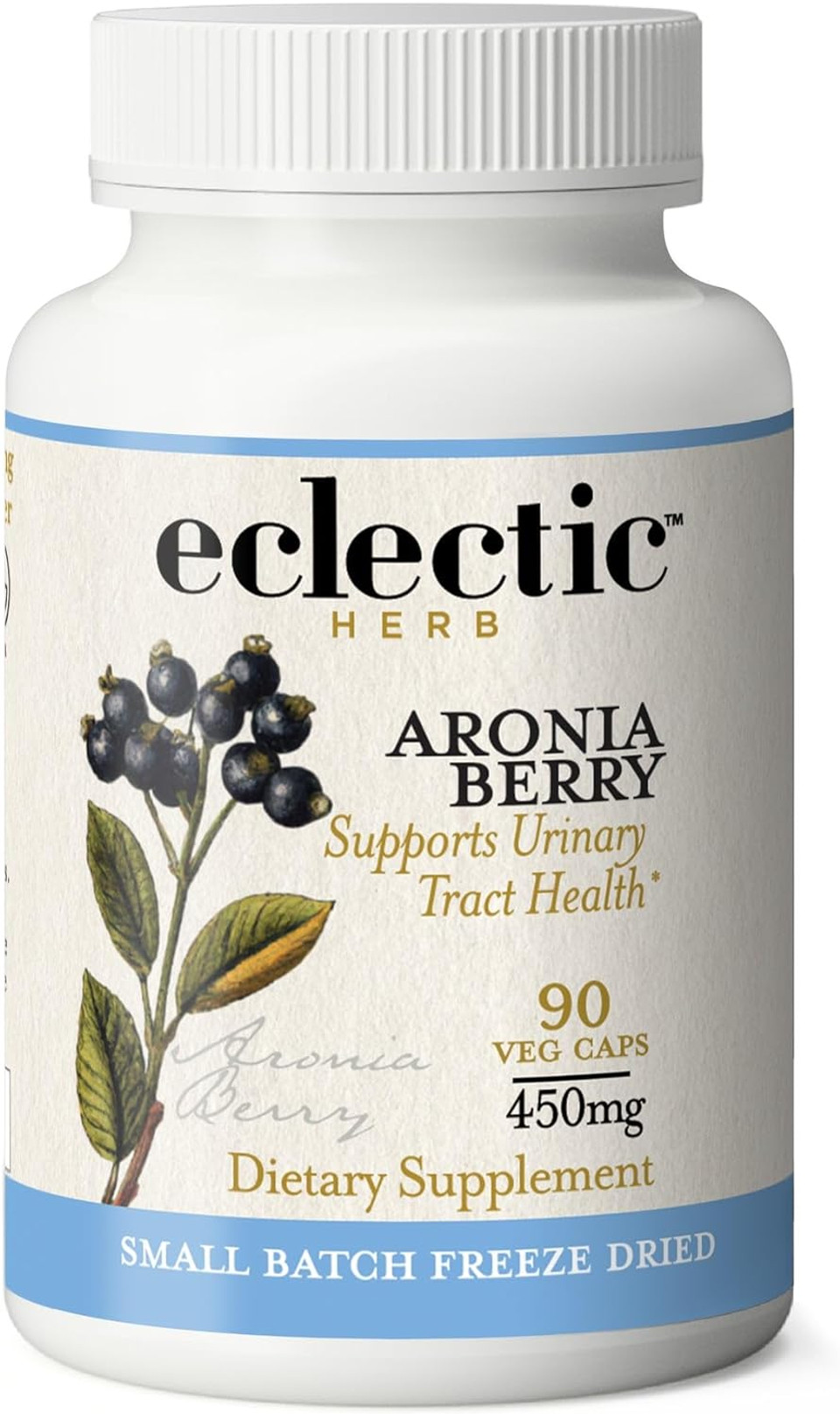 Eclectic Institute Raw Freeze-Dried Organic Aronia Berry Capsules | Supports Heart, Immune System, Digestive, And Urinary Tract Health | 90 Ct