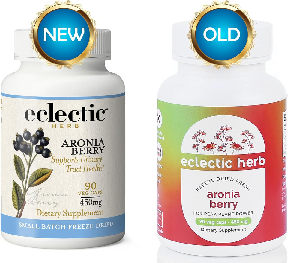 Eclectic Institute Raw Freeze-Dried Organic Aronia Berry Capsules | Supports Heart, Immune System, Digestive, And Urinary Tract Health | 90 Ct
