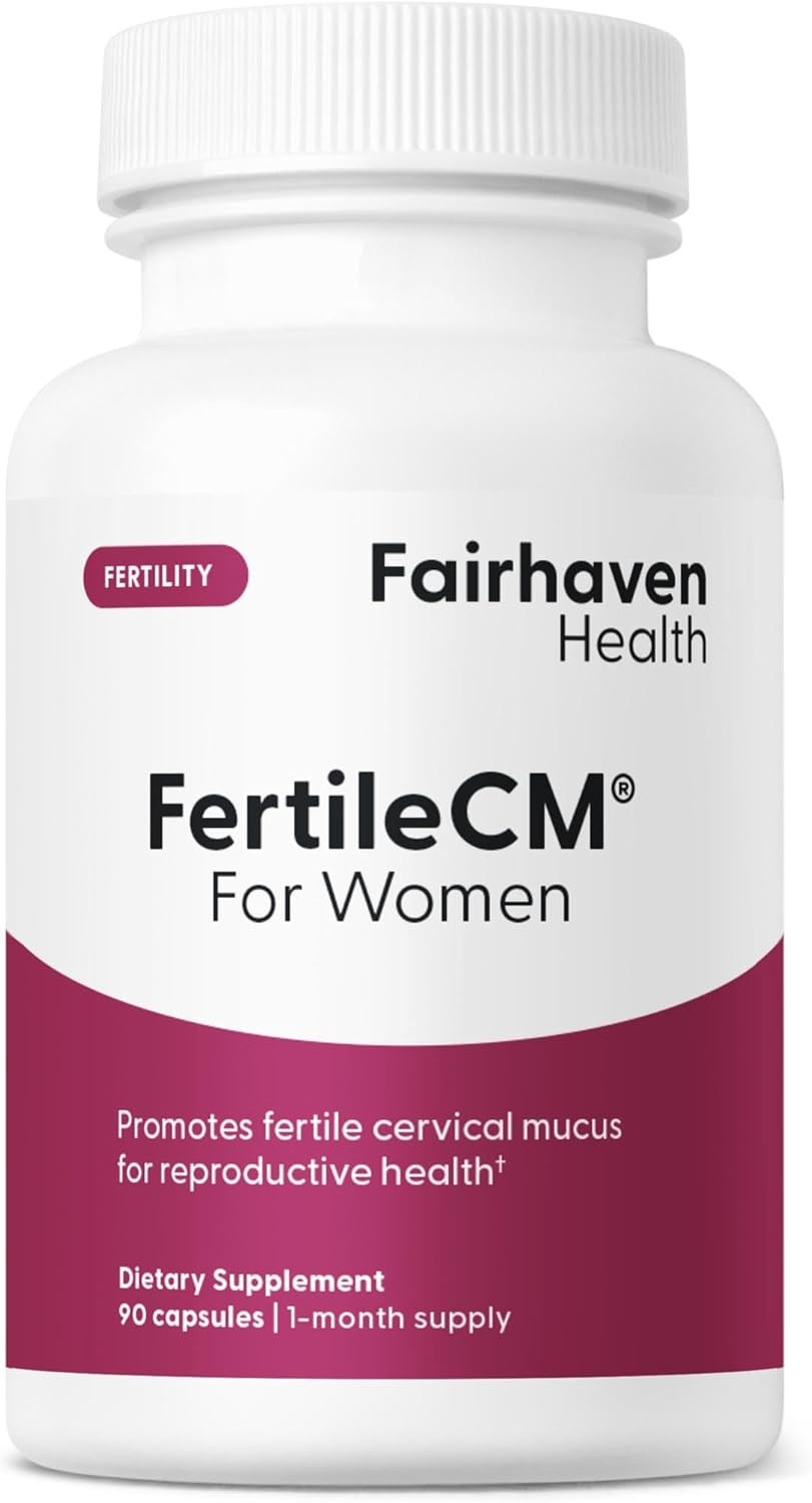 Fairhaven Health Fertilecm Fertility Supplement For Women, Capsules - Fertile Cervical Mucus, Ovulation Cycle, Includes L-Arginine, N-Acetyl-Cysteine, Grape Seed Extract And Vitamin C - 90 Capsules