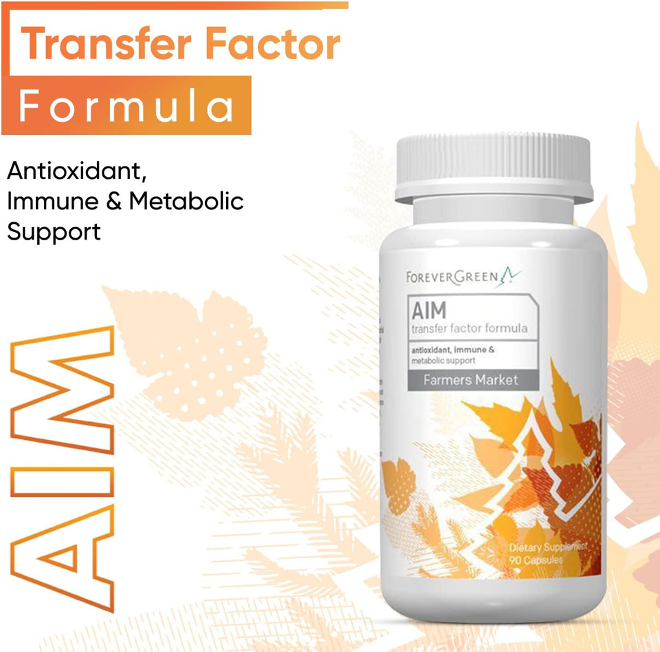 Forevergreen Aim With Transfer Factor And Advanced Formula For Metabolic Support And Antioxidant, 90 Capsules