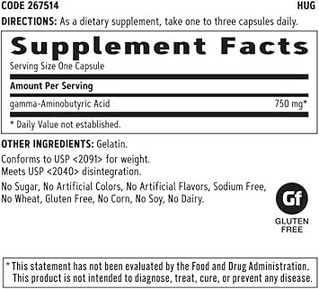 Gnc Gaba 750Mg | Supports Brain Health | 90 Count