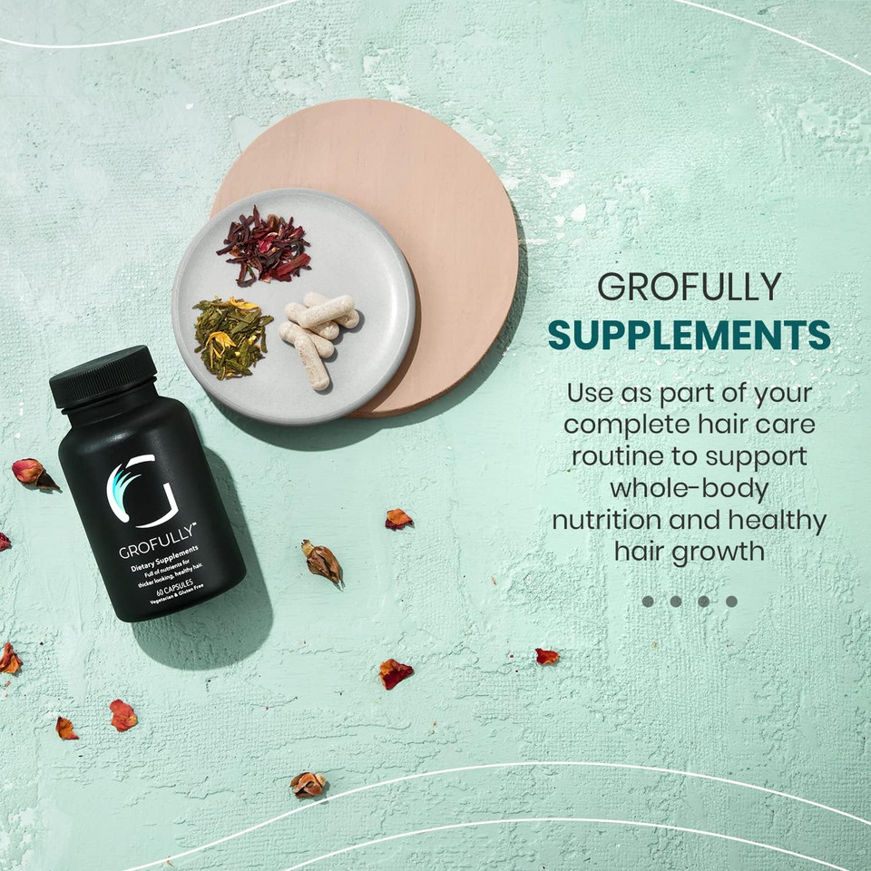 Grofully Supplements | Promotes Hair Growth Plus Nail And Skin Health | Dietary Supplement | 60 Count, 30 Day Supply