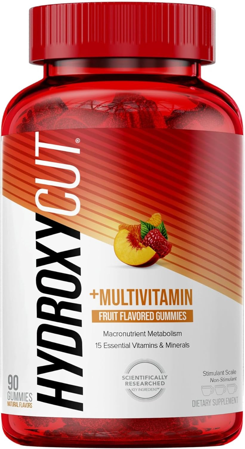 Hydroxycut Caffeine-Free Gummy For Women & Men 15 Essential Vitamins & Minerals Metabolism 90 Count (Pack Of 1)