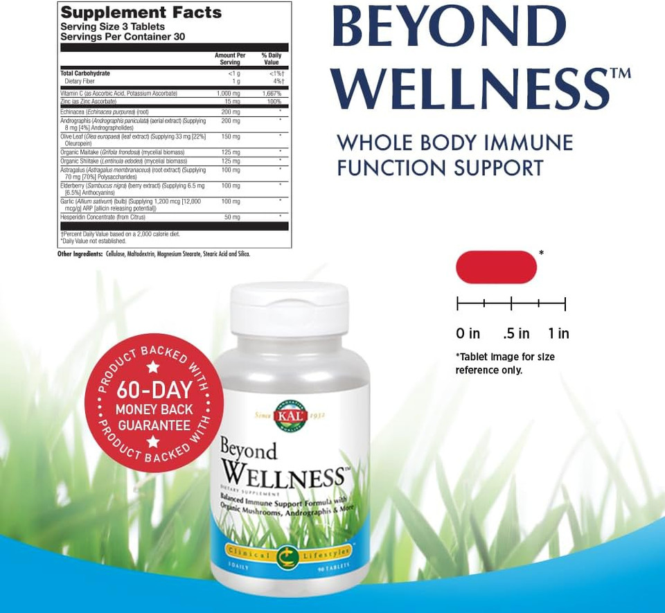 Kal Beyond Wellness Tablets, 90 Count