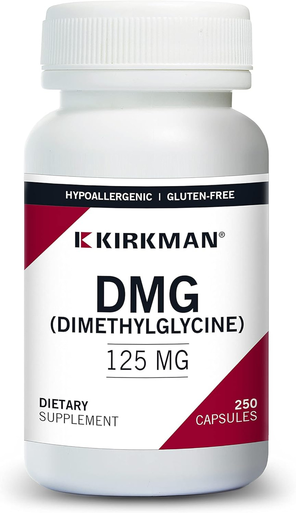 Kirkman  Dmg (Dimethylglycine) 125 Mg - Hypoallergenic - 250 Vegetarian Capsules