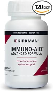 Kirkman - Immuno-Aid Advanced Formula - 120 Capsules - Immune Support - Potent Proprietary Blend - Hypoallergenic