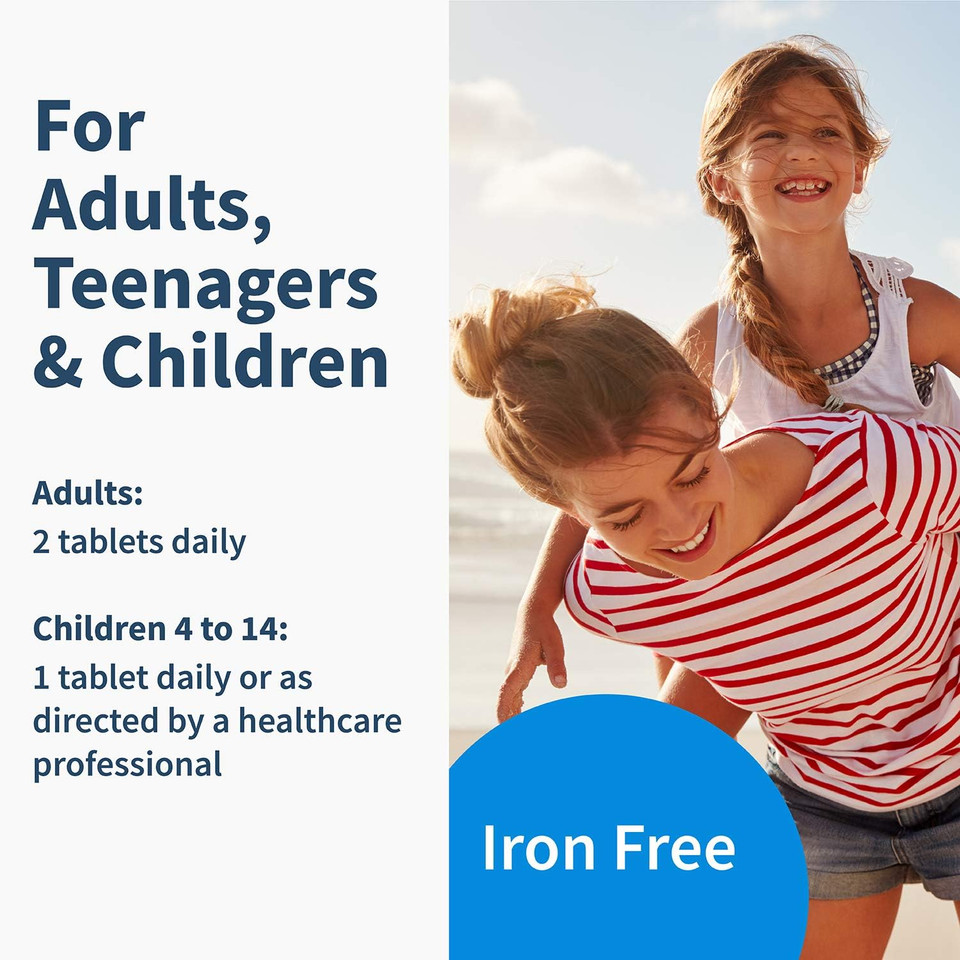 Klaire Labs Vitaprime - Twice Daily Iron-Free Multivitamin & Mineral With Metafolin Folate (60 Tablets)