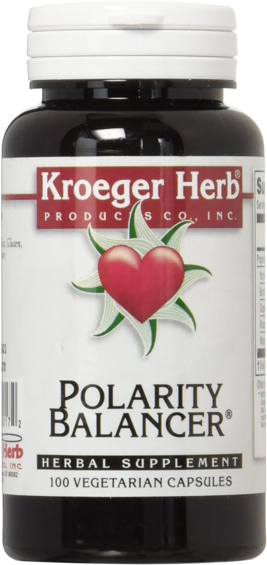 Kroeger Herb Polarity Balancer Vegetarian Capsules, 100 Count